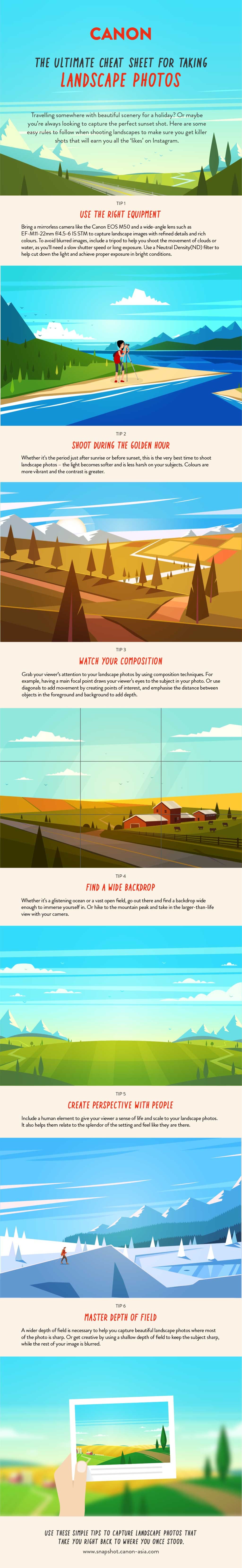 the ultimate cheat sheet for taking landscape photos